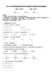 2022-2023学年湖北省武汉市华师一附中数学七下期末学业水平测试试题含答案