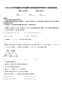 2022-2023学年湖南省长沙市湖南师大附中高新实验中学数学七下期末预测试题含答案