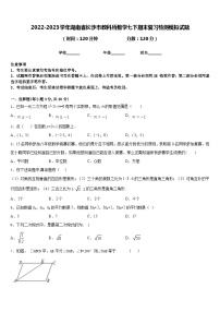 2022-2023学年湖南省长沙市教科所数学七下期末复习检测模拟试题含答案