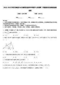 2022-2023学年甘肃省天水市麦积区向荣中学数学七年级第二学期期末质量跟踪监视试题含答案