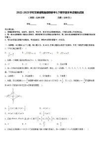 2022-2023学年甘肃省陇南徽县联考七下数学期末考试模拟试题含答案