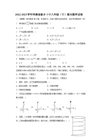 2022-2023学年河南省新乡十中八年级（下）期末数学试卷（含解析）