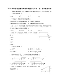 2022-2023学年安徽省芜湖市南陵县七年级（下）期末数学试卷（含解析）