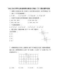 2022-2023学年山东省菏泽市曹县七年级（下）期末数学试卷（含解析）