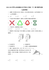 2022-2023学年山东省烟台市开发区九年级（下）期中数学试卷（五四学制）（含解析）