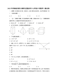 2023年河南省信阳市浉河区董家河中心学校中考数学三模试卷（含解析）