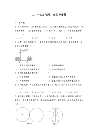 初中数学第七章 平行线的证明2 定义与命题优秀综合训练题