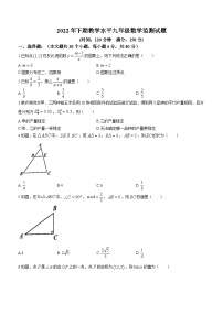 湖南省株洲市炎陵县2022-2023学年九年级下学期开学考试数学试题(无答案)