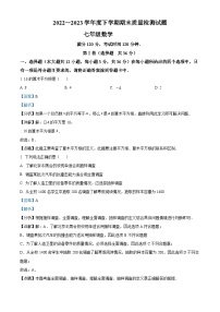 山东省临沂市兰山区2022-2023学年七年级下学期期末数学试题（解析版）