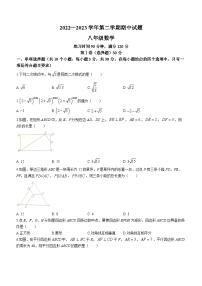 山西省忻州市宁武县泰华初级中学2022-2023学年八年级下学期期中数学试题(无答案)