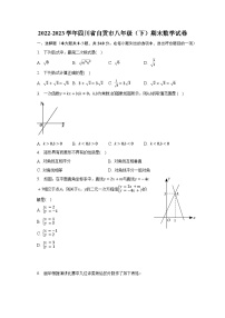 2022-2023学年四川省自贡市八年级（下）期末数学试卷（含解析）