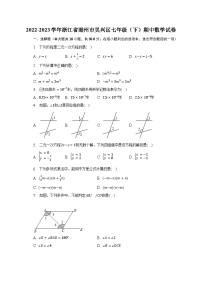 2022-2023学年浙江省湖州市吴兴区七年级（下）期中数学试卷（含解析）