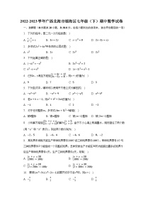 2022-2023学年广西北海市银海区七年级（下）期中数学试卷（含解析）