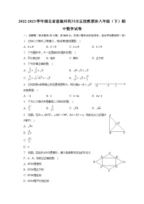 2022-2023学年湖北省恩施州利川市五校教联体八年级（下）期中数学试卷（含解析）