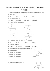 2022-2023学年湖北省黄石市黄石港区七年级（下）调研数学试卷（4月份）（含解析）