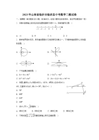 2023年山东省临沂市临沭县中考数学二模试卷（含解析）