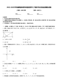 2022-2023学年福建省泉州市泉港区数学七下期末学业质量监测模拟试题含答案