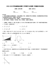 2022-2023学年福建省龙海第二中学数学七年级第二学期期末考试试题含答案