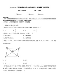2022-2023学年福建省龙岩市永定县数学七下期末复习检测试题含答案