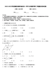 2022-2023学年西藏日喀则市南木林一中学七年级数学第二学期期末统考试题含答案