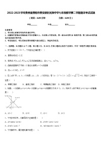 2022-2023学年贵州省贵阳市贵安新区民族中学七年级数学第二学期期末考试试题含答案