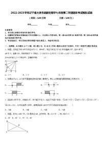 2022-2023学年辽宁省大连市高新区数学七年级第二学期期末考试模拟试题含答案