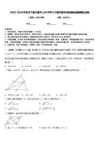 2022-2023学年辽宁省沈阳市126中学七下数学期末质量跟踪监视模拟试题含答案