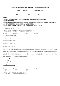 2022-2023学年重庆市八中数学七下期末学业质量监测试题含答案