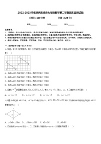 2022-2023学年陕西宝鸡市七年级数学第二学期期末监测试题含答案