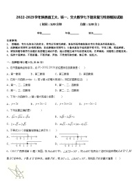 2022-2023学年陕西省工大、铁一、交大数学七下期末复习检测模拟试题含答案