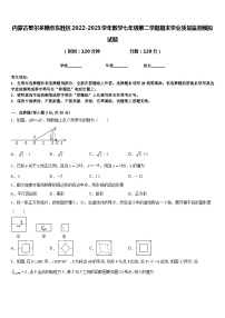 内蒙古鄂尔多斯市东胜区2022-2023学年数学七年级第二学期期末学业质量监测模拟试题含答案