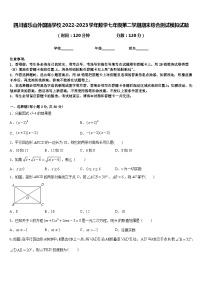 四川省乐山外国语学校2022-2023学年数学七年级第二学期期末综合测试模拟试题含答案