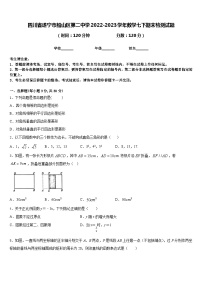 四川省遂宁市船山区第二中学2022-2023学年数学七下期末检测试题含答案