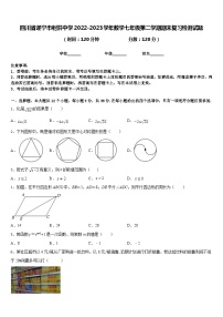 四川省遂宁市射洪中学2022-2023学年数学七年级第二学期期末复习检测试题含答案