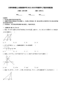 天津市蓟州区上仓镇初级中学2022-2023学年数学七下期末经典试题含答案