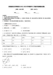 安徽省安庆市桐城市2022-2023学年数学七下期末检测模拟试题含答案