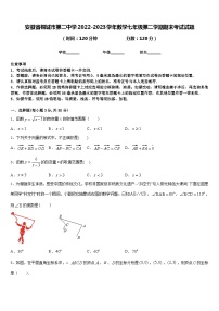 安徽省桐城市第二中学2022-2023学年数学七年级第二学期期末考试试题含答案