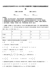 山东省安丘市东埠中学2022-2023学年七年级数学第二学期期末质量跟踪监视模拟试题含答案