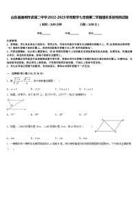 山东省德州市武城二中学2022-2023学年数学七年级第二学期期末质量检测试题含答案