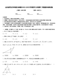 山东省枣庄市峄城区底阁镇2022-2023学年数学七年级第二学期期末调研试题含答案