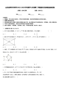 山东省潍坊市寒亭2022-2023学年数学七年级第二学期期末质量跟踪监视试题含答案