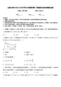 山西大附中2022-2023学年七年级数学第二学期期末达标检测模拟试题含答案