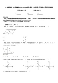 广东省揭阳市产业园区2022-2023学年数学七年级第二学期期末达标测试试题含答案