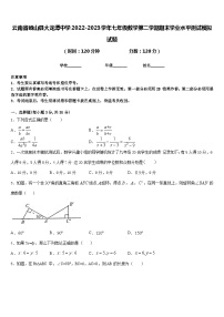 云南省峨山县大龙潭中学2022-2023学年七年级数学第二学期期末学业水平测试模拟试题含答案