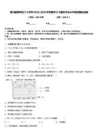 四川省攀枝花十七中学2022-2023学年数学七下期末学业水平测试模拟试题含答案