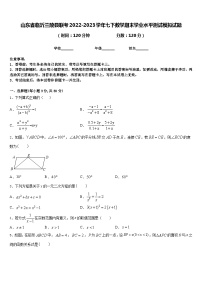 山东省临沂兰陵县联考2022-2023学年七下数学期末学业水平测试模拟试题含答案