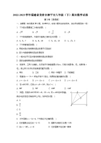 2022-2023学年福建省龙岩市漳平市八年级（下）期末数学试卷（含解析）