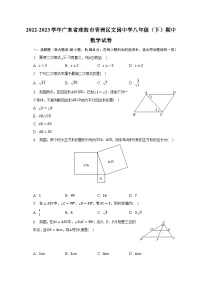 2022-2023学年广东省珠海市香洲区文园中学八年级（下）期中数学试卷（含解析）