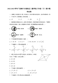 2022-2023学年广西南宁市银海区三雅学校八年级（下）期中数学试卷（含解析）