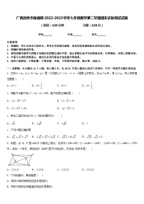 广西百色市保德县2022-2023学年七年级数学第二学期期末达标测试试题含答案